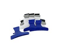 Sibel - Clip a farfalla grigio/bianco/blu/nero 12 pezzi