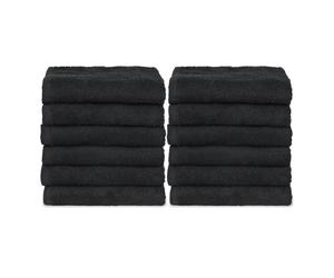 SIBEL MICROFIBRE KIT 12 ASCIUGAMANI PARRUCCHIERE 50X80CM IN MICROFIBRA NERO