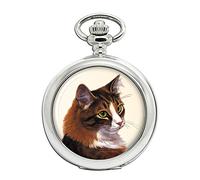 Siberian Cat Full Hunter Orologio da tasca