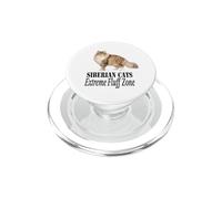 Siberian Cats Extreme Fluff Zone, design per proprietario di gatti PopSockets PopGrip per MagSafe