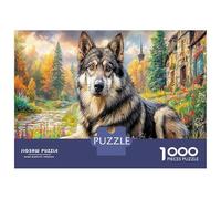 Siberian Huskies 1000 Pezzi Wolf in Forest Puzzle Giocattoli Puzzle Giochi Decorazione Della Famiglia Per Bambini E Adulti Regali Regalo Giocattolo 52x38cm/1000pcs
