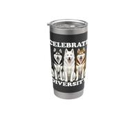 Siberian Huskies Bicchiere termico in acciaio inox doppia parete