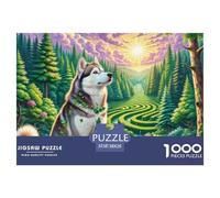 Siberian Husky 1000 Pezzi Puzzle Difficile Regalo Per Gli Amanti Dei Puppy Per Adulti E Bambini Dai 12 Anni Confezione Di Alta Qualità Sfide Extra Divertenti Intrattenimento Creativo 38x26cm/1000pcs