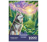 Siberian Husky 1000 Pezzi Puzzle Difficile Regalo Per Gli Amanti Dei Puppy Per Adulti E Bambini Dai 14 Qualità Premium Sfide Extra Divertenti Intrattenimento Creativo 38x26cm/1000pcs