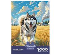 Siberian Husky 1000 Pezzi Puzzle Regali Di Festa Puppy Per Adulti A Partire Dai 14 Anni Qualità Premium Sfide Extra Divertenti Intrattenimento Creativo 52x38cm/1000pcs