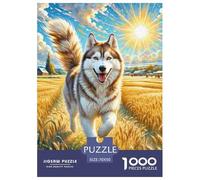 Siberian Husky 1000 Pezzi Puzzle Regali Di Festa Puppy Per Adulti Qualità Premium Sfide Extra Divertenti Intrattenimento Creativo 70x50cm/1000pcs
