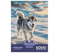 Siberian Husky 1000 Pezzi Puzzle Regalo Creativo Per Il Relax Puppy Per Adulti E Bambini Dai 12 Anni Confezione Di Alta Qualità Sfide Extra Divertenti Intrattenimento Creativo 70x50cm/1000pcs