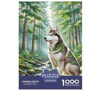 Siberian Husky 1000 Pezzi Puzzle Regalo Creativo Per Il Relax Puppy Per Adulti E Bambini Dai 12 Anni Confezione Di Alta Qualità Sfide Extra Divertenti Intrattenimento Creativo 70x50cm/1000pcs