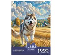 Siberian Husky 1000 Pezzi Puzzle Romantico Regalo Puppy Per Adulti E Bambini Dai 14 Confezione Di Alta Qualità Sfide Extra Divertenti Intrattenimento Creativo 38x26cm/1000pcs