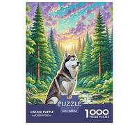 Siberian Husky 1000 Pezzi Puzzle Romantico Regalo Puppy Per Adulti Qualità Premium Sfide Extra Divertenti Intrattenimento Creativo 52x38cm/1000pcs