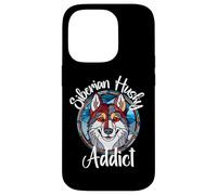 Siberian Husky Addict Cane Mamma Puppy Colorful Pet Fur Baby Custodia per iPhone 14 Pro