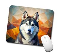 Siberian Husky Dog Contemporary Art Mousepad Antiscivolo Tappetino per Mouse Piccolo Mouse Pad for Computer Pc Accessori Scrivania 25X30Cm