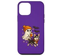Siberian Husky Halloween Ghost Walking Husky Dog Custodia per iPhone 12 mini