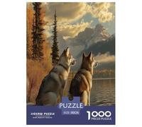 Siberian Husky Jigsaw Puzzle Impossibili 1000 Pezzi Decorazione Per La Casa. Rilassamento E Intelligence Per Adulti E Bambini Da 12 Anni 38x26cm/1000pcs