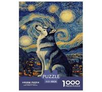 Siberian Husky Jigsaw Puzzle Impossibili 1000Pcs Decorazione Per La Casa. Giochi Rilassamento E Intelligence Per Adulti E Ragazzi Da 14 Anni 38x26cm/1000pcs