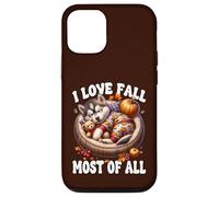Siberian Husky Puppy I Love Fall Most Of All For Husky Lover Custodia per iPhone 12/12 Pro