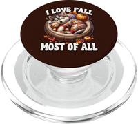 Siberian Husky Puppy I Love Fall Most Of All For Husky Lover PopSockets PopGrip per MagSafe