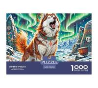 Siberian Husky Puzzle 1000 Pezzi Per Adulti E Bambini Con Una Misura Impegnativo E Difficile Giochi Rilassamento E Intelligence,Idea Regalo Uomo E Donna 70x50cm/1000pcs
