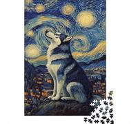 Siberian Husky Puzzle Da 1000 Pezzi, Architettura Olistica, Esperienza Catartica, Decorazione Parlante 1000pcs (75x50cm)