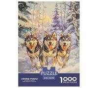Siberian Husky Puzzle Impossibili 1000 Pezzi Decorazione Per La Casa. Giochi Rilassamento E Intelligence Per Adulti E Bambini Da 12 Anni 70x50cm/1000pcs