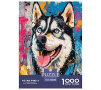Siberian Husky Puzzle Impossible 1000 Pezzi Decorazione Per La Casa. Giochi Rilassamento E Intelligence Per Adulti E Ragazzi Da 14 Anni 38x26cm/1000pcs
