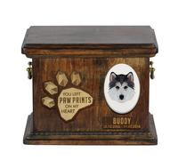 Siberian Husky urna di legno con cane Art-Dog
