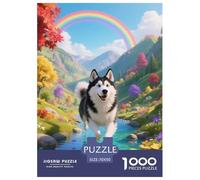 Siberian Husky1000 Piece Jigsaw Puzzles for Adults And Kids Educational Games Cute PetFun And Challenging for Home Decoration Great Gift Idea70x50cm/1000pcs