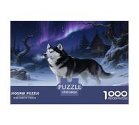 Siberian Husky1000 Piece Jigsaw Puzzles for Adults And Kids Family Game Pet DogChallenging for Home Decoration Great Gift Idea38x26cm/1000pcs