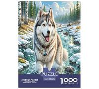 Siberian Husky1000 Piece Jigsaw Puzzles for Adults Educational Games Challenging Home Decors Great Gift Idea38x26cm/1000pcs