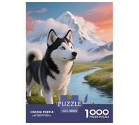 Siberian Husky1000 Piece Jigsaw Puzzles for Adults Family Game Cute PetChallenging Home Decors Great Gift Idea38x26cm/1000pcs