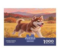 Siberian Husky1000 Piece Jigsaw Puzzles for Adults Family Game Pet DogChallenging Home Decors Great Gift Idea70x50cm/1000pcs
