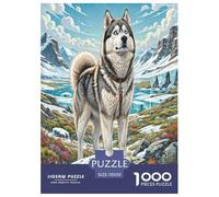 Siberian Husky1000 Pieces Jigsaw Puzzles for Adults And Kids Educational Games Challenging Home Decors Great Gift Idea70x50cm/1000pcs