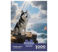 Siberian Husky1000 Pieces Jigsaw Puzzles for Adults And Kids Educational Games Cute PetFun And Challenging for Home Decoration Great Gift Idea70x50cm/1000pcs
