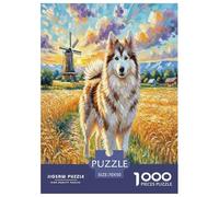 Siberian Husky1000 Pieces Jigsaw Puzzles for Adults Family Game SpectacularChallenging for Home Decoration Great Gift Idea70x50cm/1000pcs