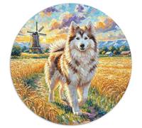 Siberian HuskyPuzzles 1000 Pieces for Adults Round SpectacularCreative Challenge Puzzle Toy1000pcs (67.5x67.5cm)