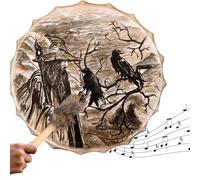 Siberian Spirit Music Drum - Antique Crow Frame, Handcrafted