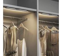 SIBI - Luci per armadio, con sensore di movimento, design di protezione degli occhi, 4000 K, luce bianca ricaricabile, illuminazione da cucina sotto armadietto, luci a LED per armadio, armadio, scale,