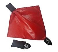 Sibo - Deathrag Softair Rosso con Tasca Molle - Foulard Airsoft - Segnalazione Colpito per Gilet Tattico - Accessorio Softair Paintball Killrag Airsoft (Nero)