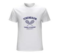SIBOER Ment Tenenbaum Tennis Academy T-Shirt - WES Rushmore Anderson White M