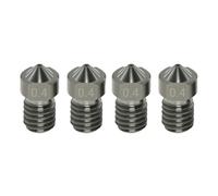 Sibomtex, 4 ugelli in acciaio temprato V6, 0,4 mm, per filamento da 1,75 mm, per parti di stampante 3D