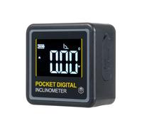Sibomtex 4 x 90° Inclinometro digitale portatile retroilluminato LCD Goniometro digitale Misuratore di pendenza Righello angolare digitale a lato singolo ics Goniometro multifunzione Livello digitale