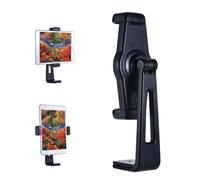 SIBOMTEX Adattatore universale per treppiede per tablet regolabile con morsetto per tablet con foro per vite da 1/4 di pollice Dual Cold Shoe Mount di ricambio per iPad Air/iPad Mini/iPad Pro