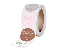 SIBOMTEX - Adesivi decorativi floreali da 2,5 cm con motivo floreale, rotolo da 500 fogli, per scrapbooking, biglietti di auguri, buste, mazzi di fiori, affari, matrimoni