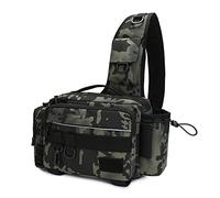 SIBOMTEX Borsa multifunzione per attrezzatura da pesca all'aperto resistente all'acqua marsupio marsupio mulinello esca borsa organizer