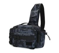 SIBOMTEX Borsa multifunzione per attrezzatura da pesca all'aperto resistente all'acqua marsupio marsupio mulinello esca borsa organizer