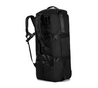 SIBOMTEX - Borsone grande da viaggio con ruote, borsa trolley o zaino, 3 in 1, convertibile, impermeabile, borsa da viaggio pieghevole, Nero , Uniform Size