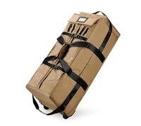 SIBOMTEX - Borsone grande da viaggio con ruote, borsa trolley o zaino, 3 in 1, convertibile, impermeabile, borsa da viaggio pieghevole, cachi, Uniform Size