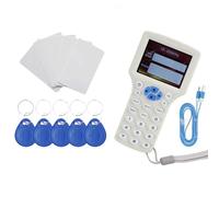 SIBOMTEX Inglese Human Voice Prompt Portatile nt 3.2 Pollice Display LCD Dispositivi di Identificazione Radiofrequenza Lettore Scrittore Copiatrice per 125Khz 13.56 Schede di Controllo Accessi