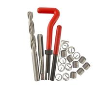 Sibomtex - Kit di 20 inserti filettati metrici, M5, M6, M8, M10, M12, M14, Helicoil Car Pro Coil Tool M10 x 1,0