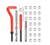 Sibomtex - Kit di 30 inserti filettati metrici, M5, M6, M8, M10, M12, M14, Helicoil Car Pro Coil Tool M8 x 1,25
